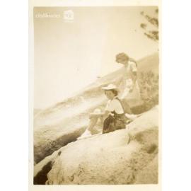 June Barton and Ethel Walton at Picnic Bay, Magnetic Island, New Years Day, 1 January 1946