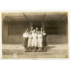 Staff in front of work place, Townsville, ca. 1946