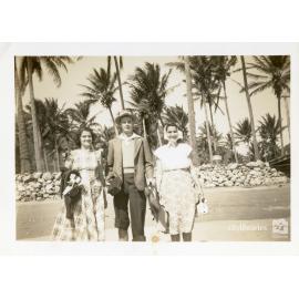 Jean, Arthur and June at Palm Island, 3 September 1949