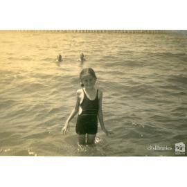 Yvonne Roffee at Picnic Bay, Magnetic Island, 24 February 1946