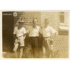 Hank, Ken Cowper and Noah, Townsville, ca. 1946