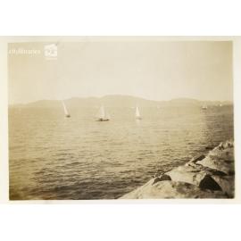 Sailing off the break water, Townsville, 1946
