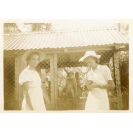 June and Erica at Mount St John Zoo, 1946