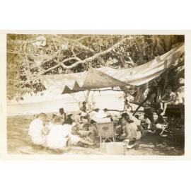 Dinner time at the C.O.D. picnic, Alice River, Townsville, 1946