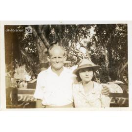 Mr and Mrs Dorward at the C.O.D. picnic, Alice River, Townsville, 1946