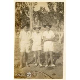 Group posing at the C.O.D. picnic, Boxing day, Alice River, Townsville, 1946