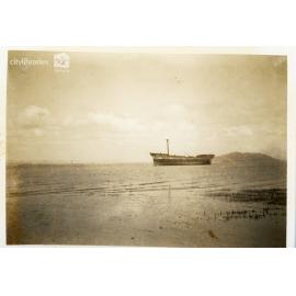 Ship off Magnetic Island, ca. 1946