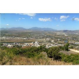 View of Townsville suburbs from Castle Hill, Townsville, ca. 2015.