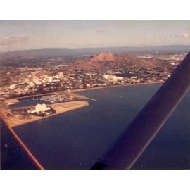 Aerial view of Townsville harbour and Castle Hill, ca. 2015.