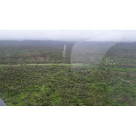 Flinders Highway View of Ross River Dam Catchment Area, aerial photograph during floods, 2019. 