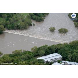 Ross River, Riverbend Lookout Douglas, aerial photograph during floods, 2019. 