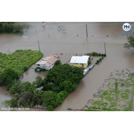 Idalia Streets, aerial photograph during floods, 2019. 