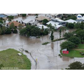 Idalia Streets, aerial photograph during floods, 2019. 