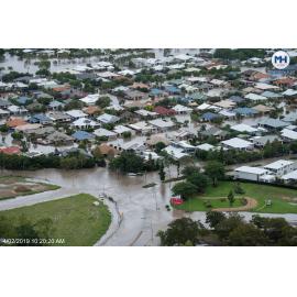Idalia Streets, aerial photograph during floods, 2019. 