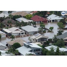 Idalia Streets, aerial photograph during floods, 2019. 