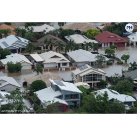 Idalia Streets, aerial photograph during floods, 2019. 