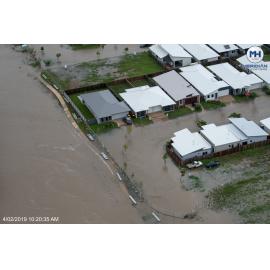 Idalia Streets, aerial photograph during floods, 2019. 
