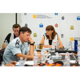Mayor Jenny Hill  , Cr Kurt Rehbein, and Queensland Police Force, Disaster Committee Meeting, 2019.
