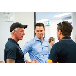 Cr Maurie Soars  and Council Chief Strategy Officer Brett Brogan, Disaster Committee Meeting, 2019.