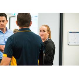 Cr Mark Molachino and Council Chief Strategy Officer Brett Brogan, Disaster Committee Meeting, 2019.