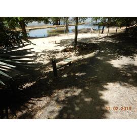 River silt and debris washed up in Black Weir Park, 2019. 