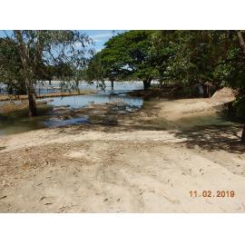 River silt and debris washed up in Black Weir Park, 2019