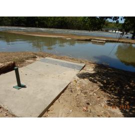River silt and debris washed up in Black Weir Park, 2019. 