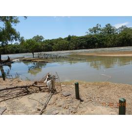 River silt and debris washed up in Black Weir Park, 2019. 