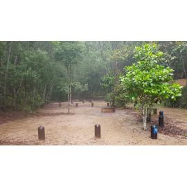 Rain falling over Paluma dam during the floods, 2019. 