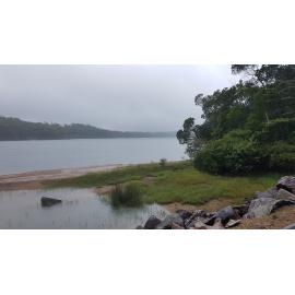 Raised water levels at Paluma Dam, 2019.