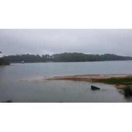 Raised water levels at Paluma Dam, 2019.