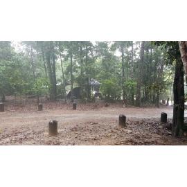 Campsite set up at Paluma Dam during floods, 2019. 