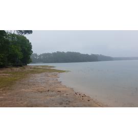 View out over the Paluma Dam during the flood, 2019.
