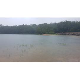 View out over the Paluma Dam during the flood, 2019.
