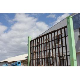 Remains of the billboard on the site of the former Wintergarden Theatre, Sturt Street, Townsville, 2013