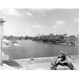 Gleeson's weir, looking downstream from the Black weir, Townsville, 1952