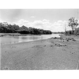 Gleeson's weir, looking upstream, Townsville, 1952