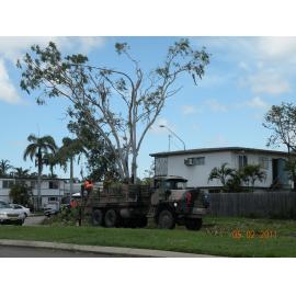 The army assisting with the clean-up in the aftermath of Cyclone Yasi, Townsville, 5th February 2011