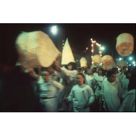 VP50 peace lantern display / Townsville City Council staff