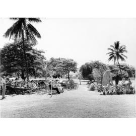 His Worship the Mayor, Alderman Angus J. Smith delivers his address at the unveiling of the Centenary Memorial Plaque, Anzac Park, Townsville, 1964