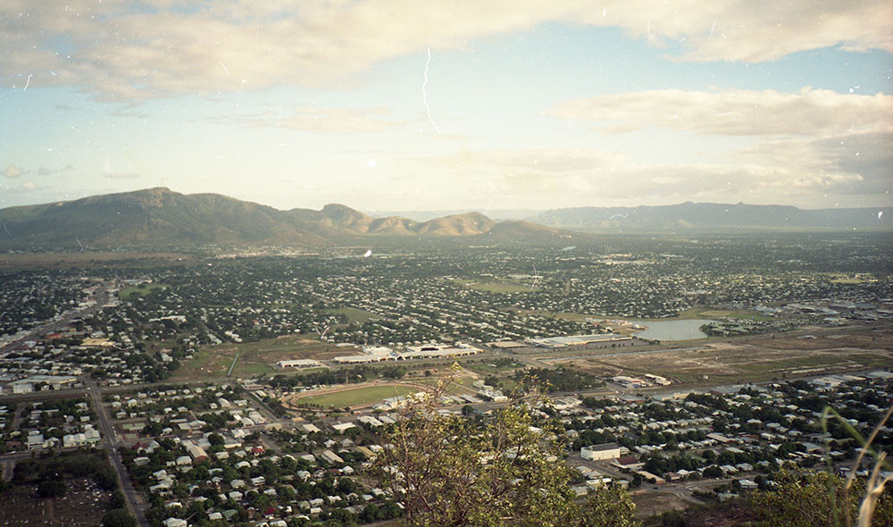The view from Castle Hill, overlooking the showgrounds, Castletown Shopping Centre and the Lakes development, Townsville, 1991

Photographer:  Margaret Knight